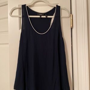 Theory Lightweight Silk Cami in Navy